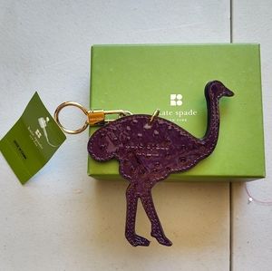 Authentic Kate Spade Ostrich keychain